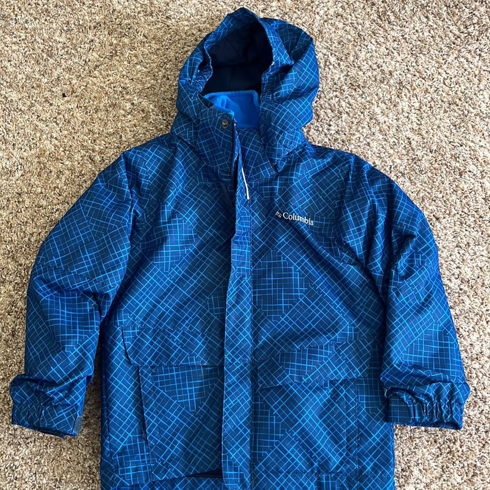 Columbia Boys XXS 4/5 Blue Interchange 3 in 1 Coat, Omnitech, Waterproof
